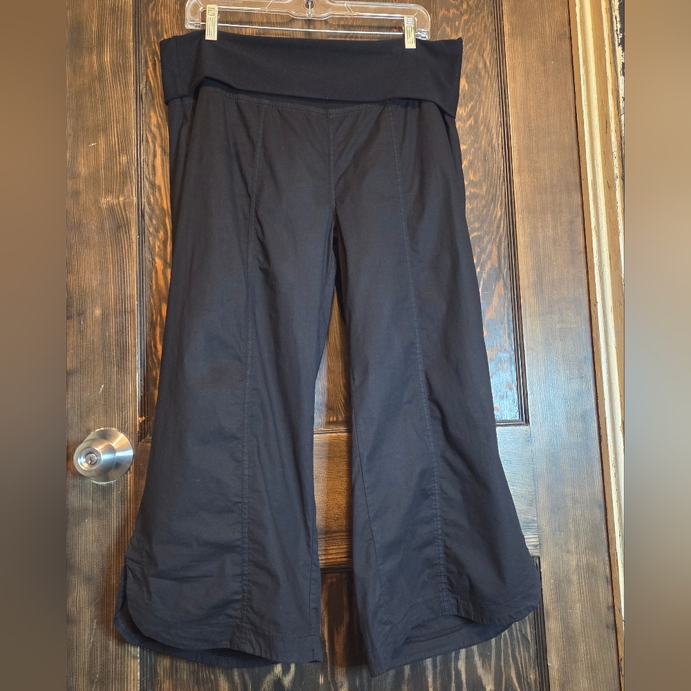 NWT XCVI WEARABLES Chic Black Wide Leg Cropped Women's Pants Sz L & XL